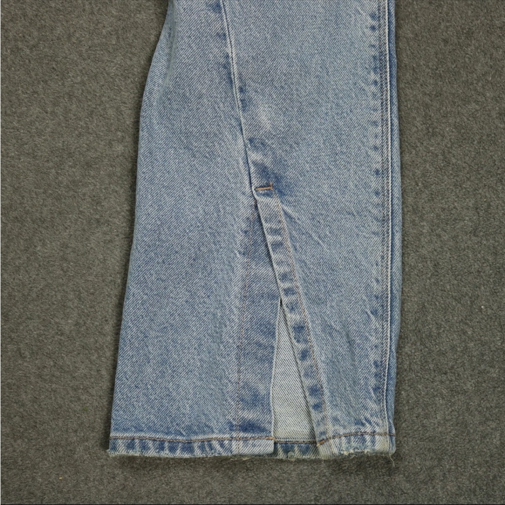 American Eagle Stretch '90s Bootcut Blue Jeans Mid Rise Ankle Slits size 2 - Picture 2 of 6